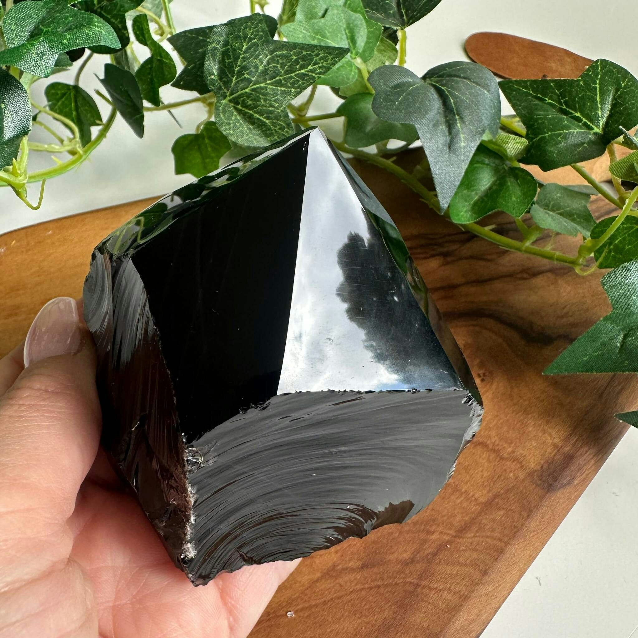 Obsidian halvrå spets - A