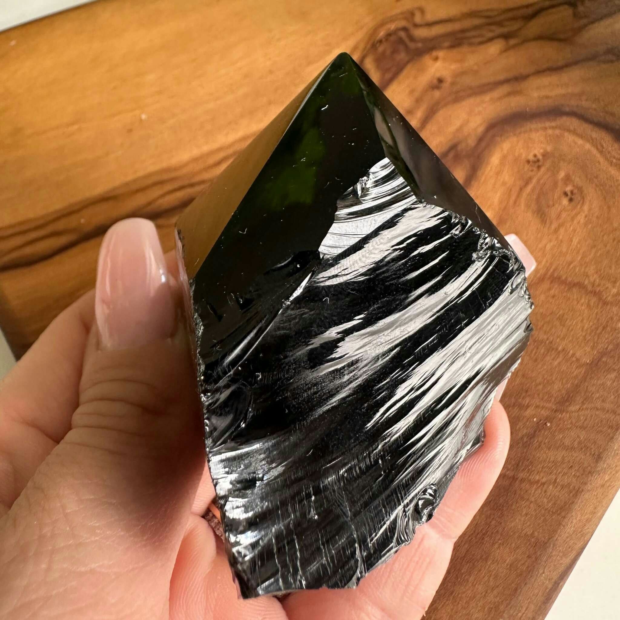 Obsidian halvrå spets - B