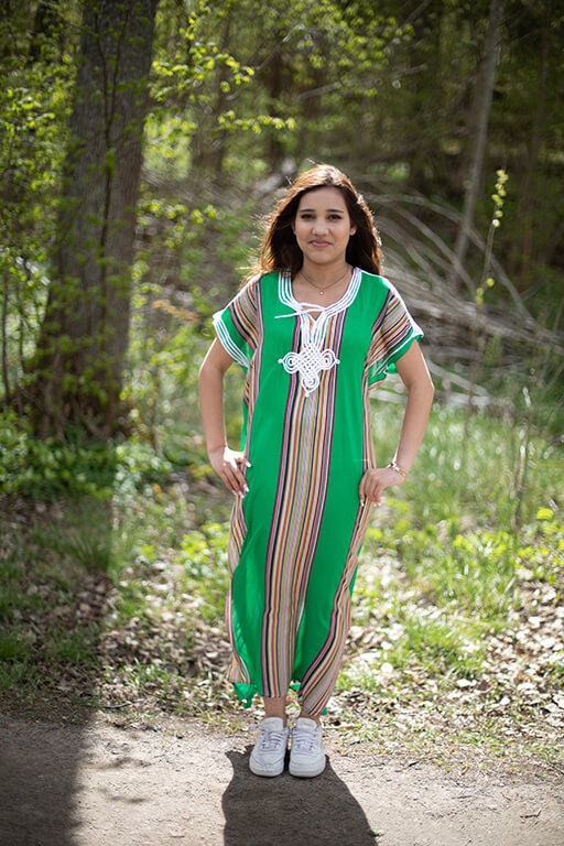 Marockansk kaftan - randig