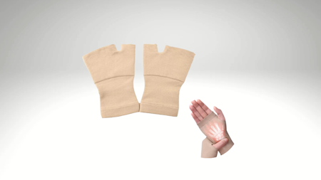 Fingerlösa handledsstödshandskar - (1st)