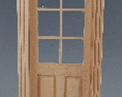 Dörr med fönster 18,3x8,8 cm