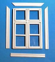 Fönster, omålat, ca 83x116 mm