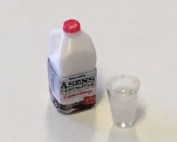Lantmjölk med glas