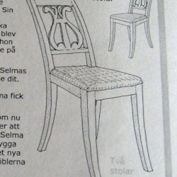 Selma Lagerlöfs lyrstol från Mårbacka, byggsats, 2 stolar