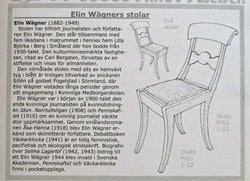 Elin Wägners stol, byggsats, 2 stolar