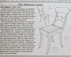 Elin Wägners stol, byggsats, 2 stolar