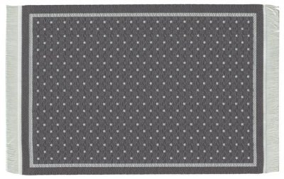 Vävd matta grå, ca 100 x 160 mm