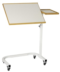 Överbordsbord NORDIC vit med sidohylla (1-2501-V) – höjd 68–108 cm, 10 kg last