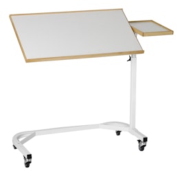 Överbordsbord NORDIC LARGE vit med sidohylla (1-2503-V) – 75 × 41 cm, 68–108 cm