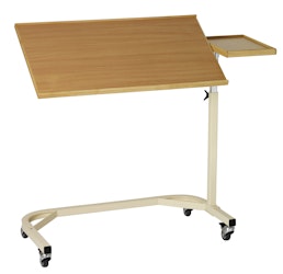 Överbordsbord NORDIC LARGE bok med sidohylla (1-2503) – 75 × 41 cm, 68–108 cm