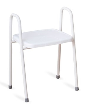 Duschhocker mit Armlehnen STANDARD (49‑104) – höhenstatisch 50 cm, bis 150 kg