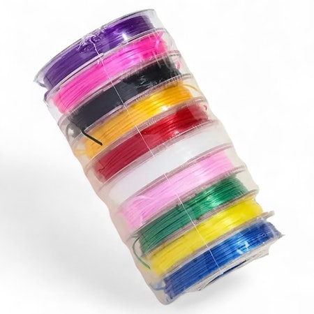 Elastisk smykketråd 10 ruller