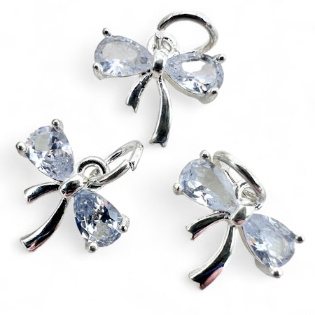 14K Gullforgylt sløyfe charm