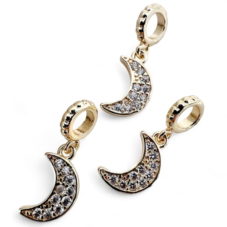 14K Gullforgylt måne charm