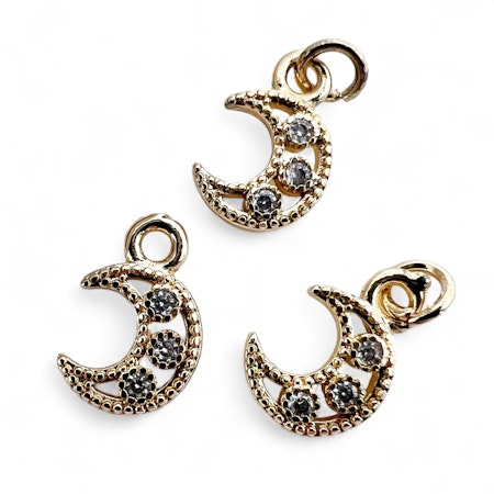 14K Gullforgylt måne charm