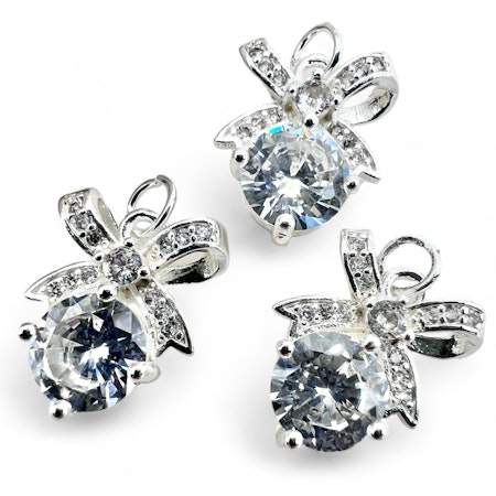 14K Gullforgylt sløyfe charm