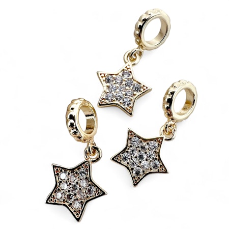 14K Gullforgylt stjerne charm