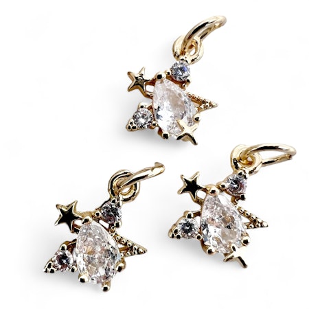 14K Gullforgylt stjerne charm