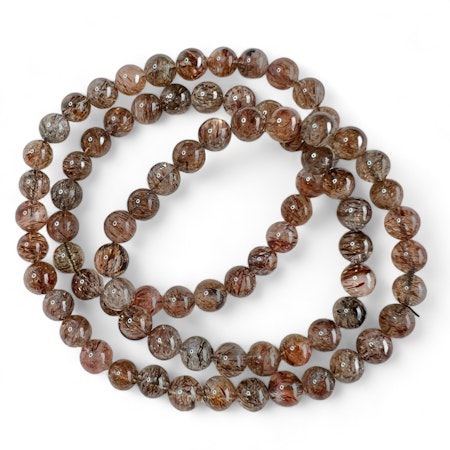 Svart/kobber Rutile 6.8mm