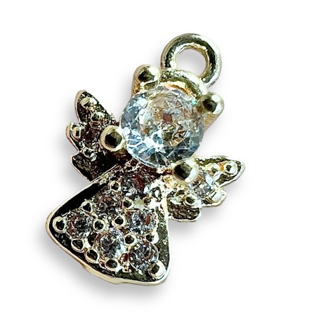 14K Gullforgylt engle charm