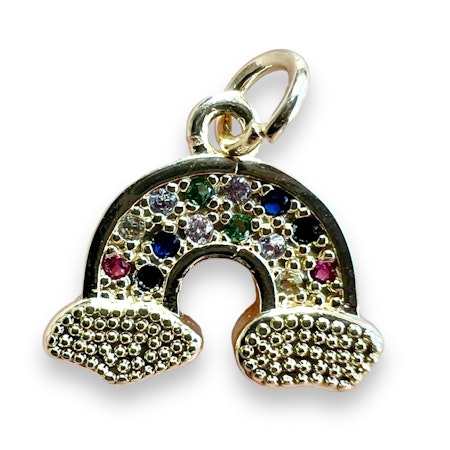 14K Gullforgylt regnbue charm