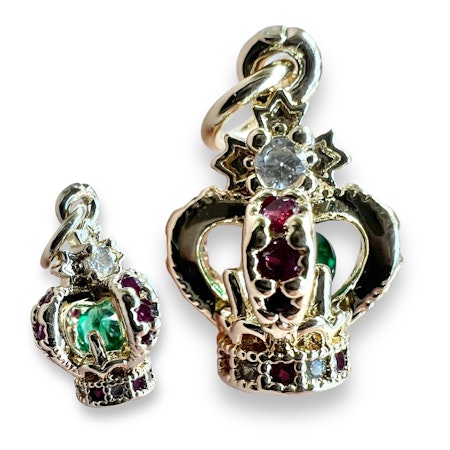 14K Gullforgylt krone charm
