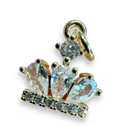 14K Gullforgylt krone charm