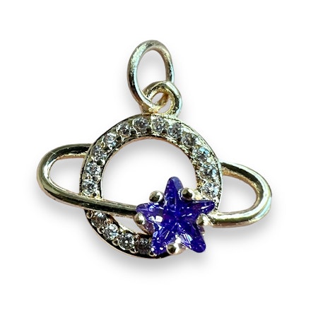 14K Gullforgylt planet charm