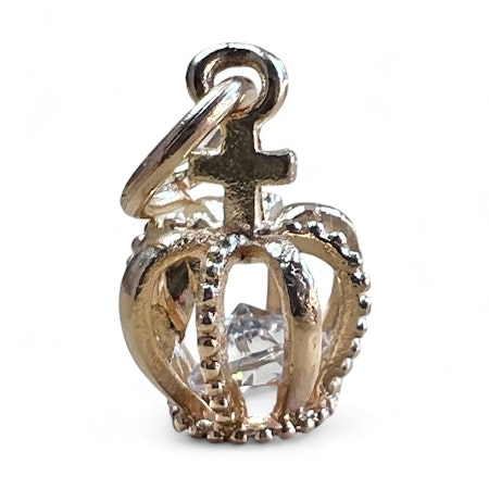 14K Gullforgylt krone charm