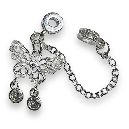 14K Gullforgylt sommerfugl charm m/kjede