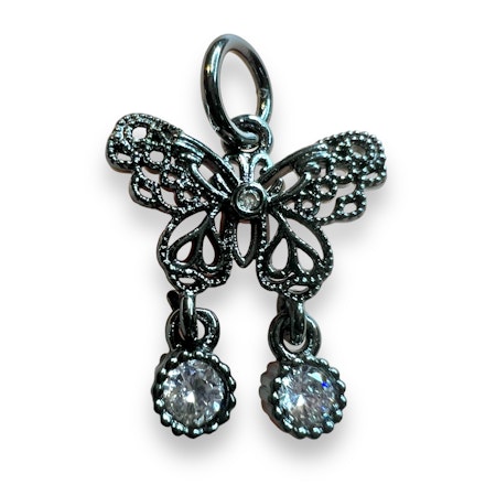 14K Gullforgylt sommerfugl charm