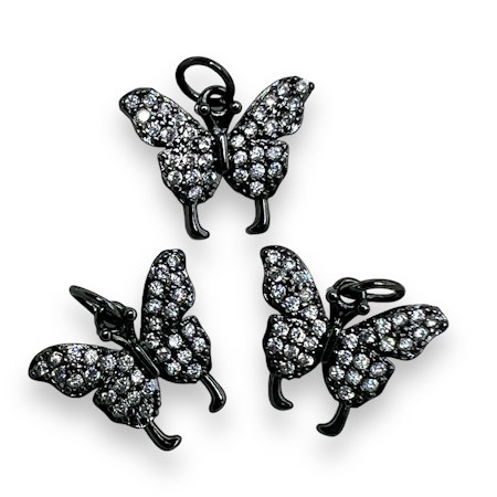 14K Gullforgylt sommerfugl charm