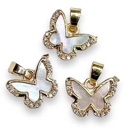 14k Gullforgylt sommerfugl anheng