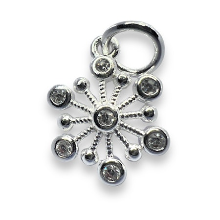 14K Gullforgylt snøkrystall charm