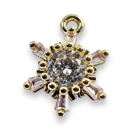 14K Gullforgylt stjerne charm
