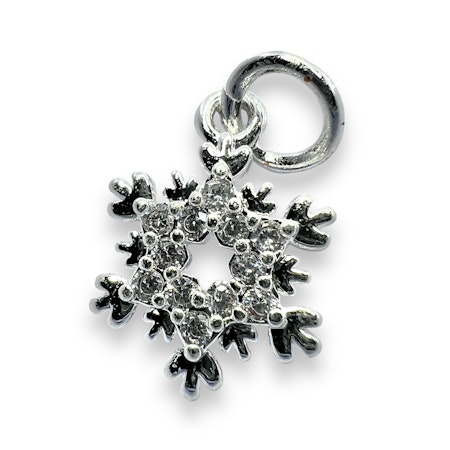 14K Gullforgylt snøkrystall charm