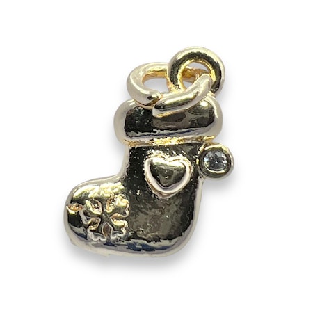 14K Gullforgylt julestrømpe charm