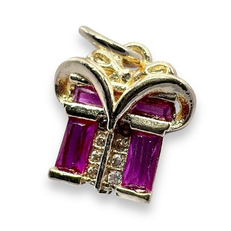 14K Gullforgylt julegave charm