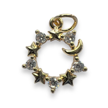 14K Gullforgylt krans charm