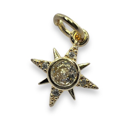 14K Gullforgylt julestjerne charm