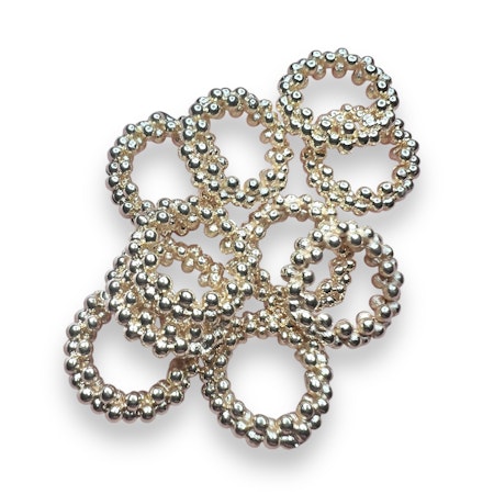 10stk Mellomperler ring 3x12mm