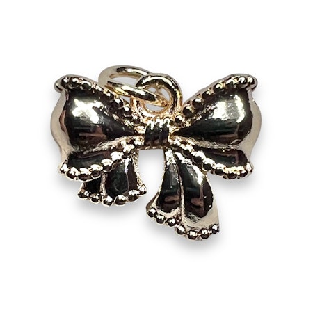14K Gullforgylt sløyfe charm
