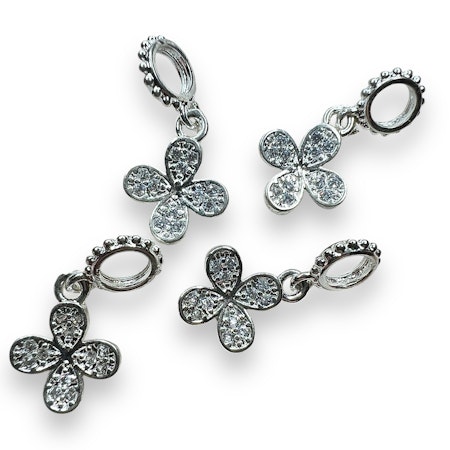 14K Gullforgylt kløver charm