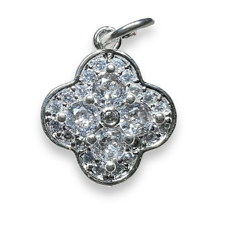 14K Gullforgylt kløver charm