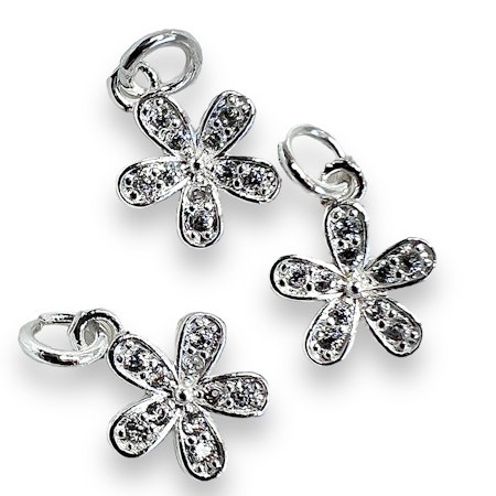 14K Gullforgylt blomster charm