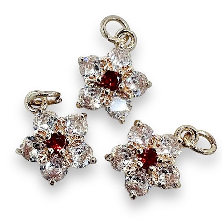 14K Gullforgylt blomster charm