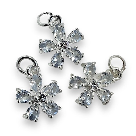 14K Gullforgylt blomster charm