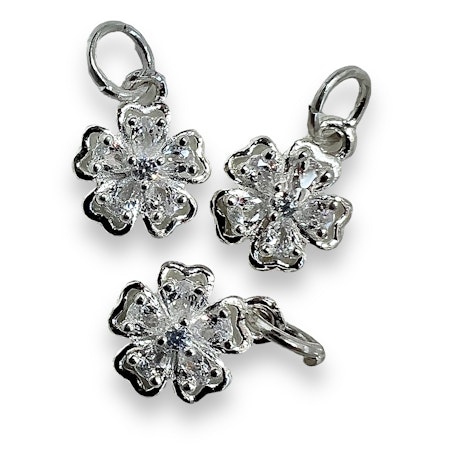 14K Gullforgylt blomster charm