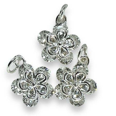 14K Gullforgylt blomster charm