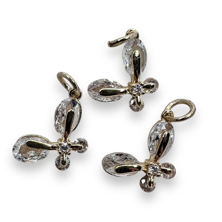 14K Gullforgylt sommerfugl charm